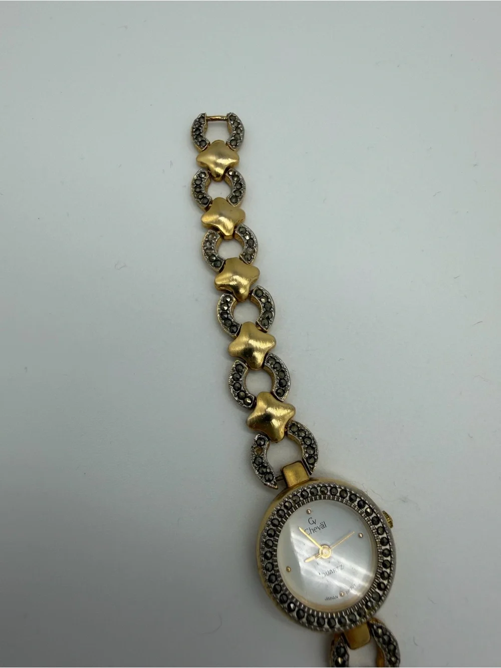 Two-Tone Gold and Silver Bracelet Watch for Women